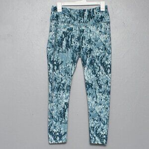 Z by Zella abstract print teal monochromatic leggings